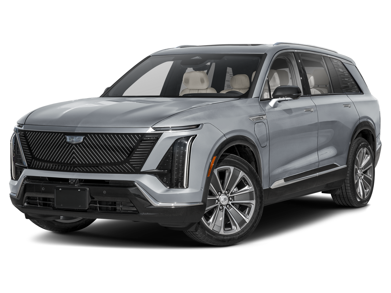 2026 Cadillac VISTIQ Luxury in Emerald Lake Metallic — front three-quarter view