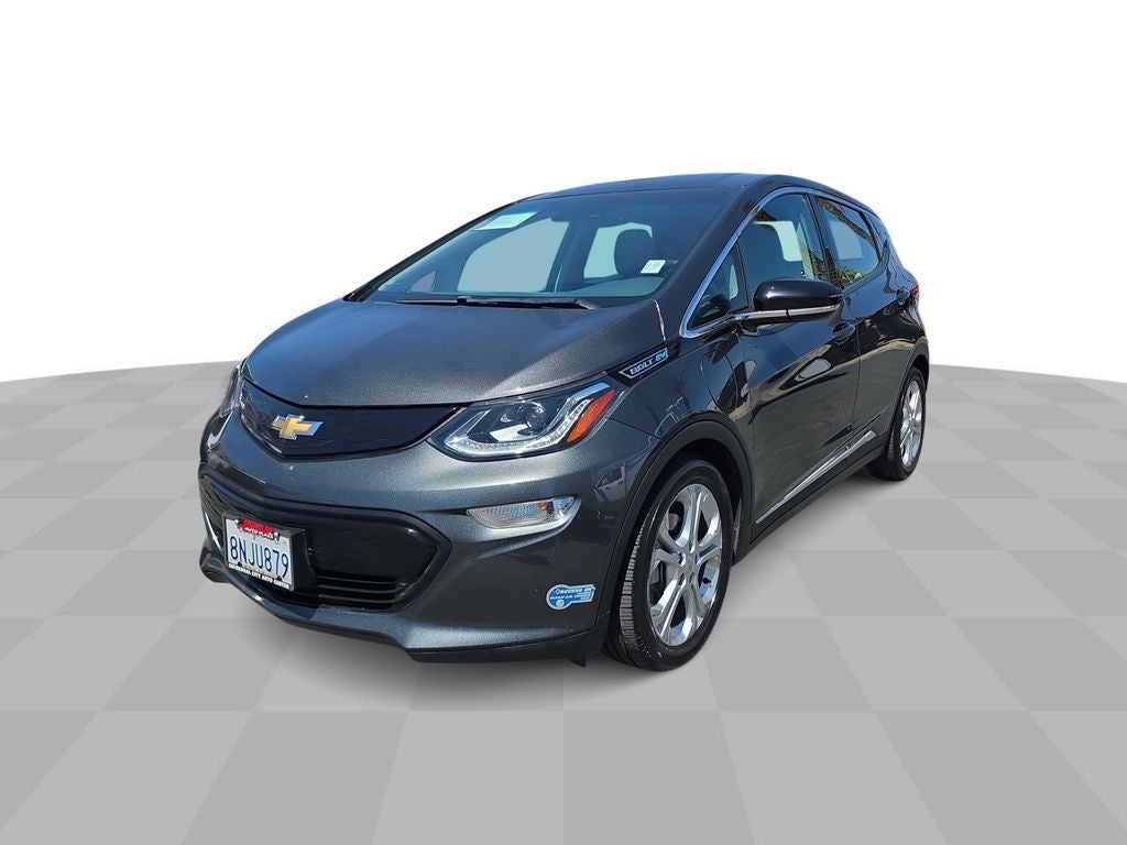 2020 Chevrolet Bolt EV LT in Nightfall Gray Metallic — front three-quarter view