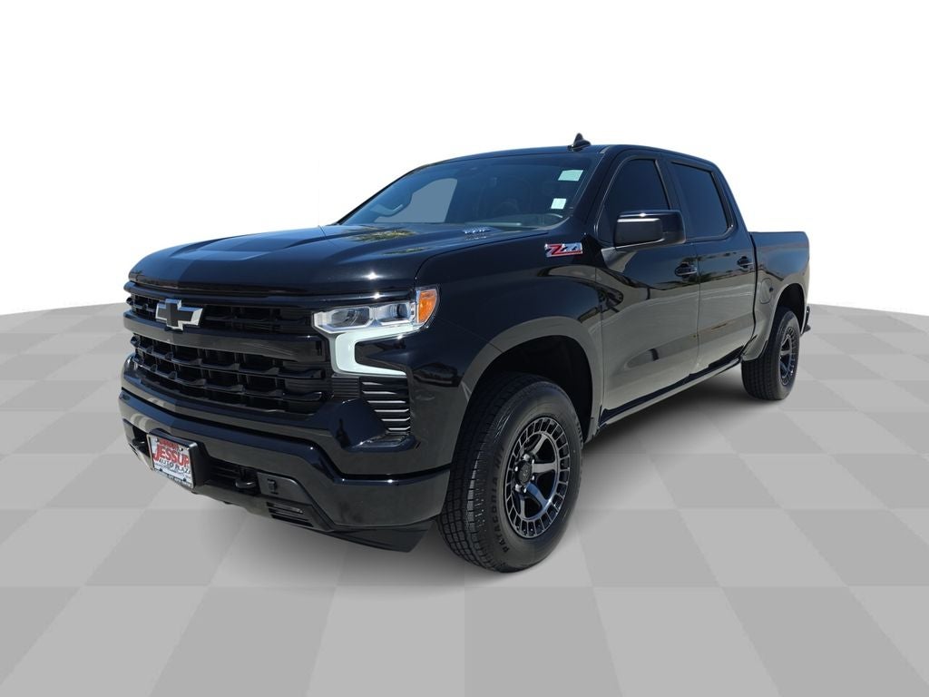 2025 Chevrolet Silverado 1500 RST in Black — front three-quarter view