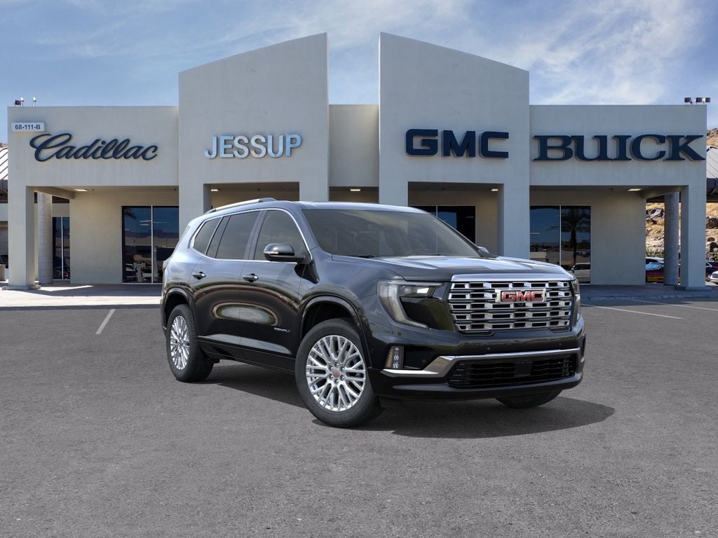 2026 GMC Acadia Denali in Ebony Twilight Metallic — front three-quarter view