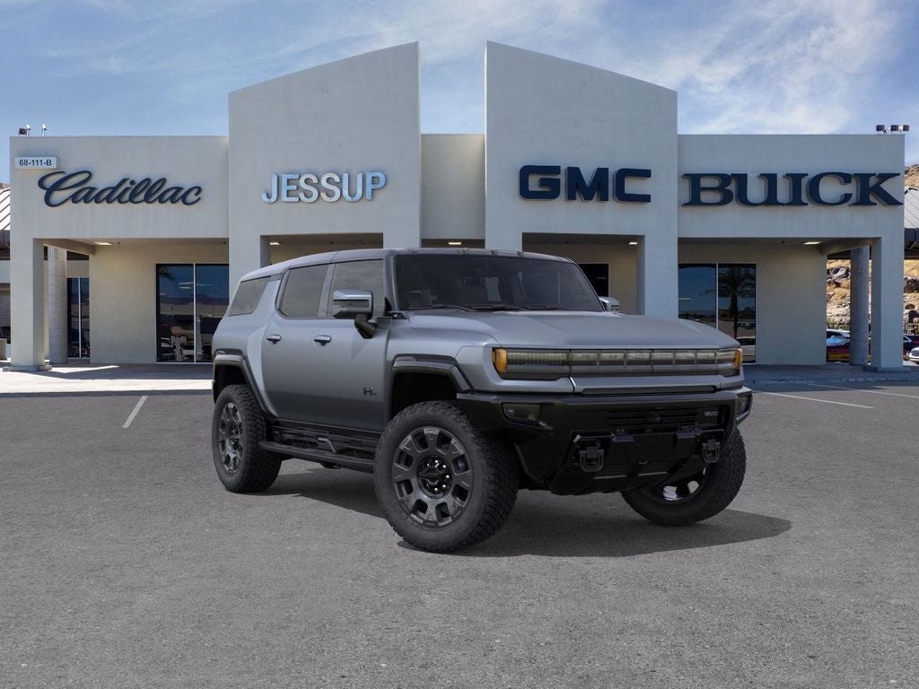 2026 GMC HUMMER EV SUV 3X in Magnus Gray Matte — front three-quarter view