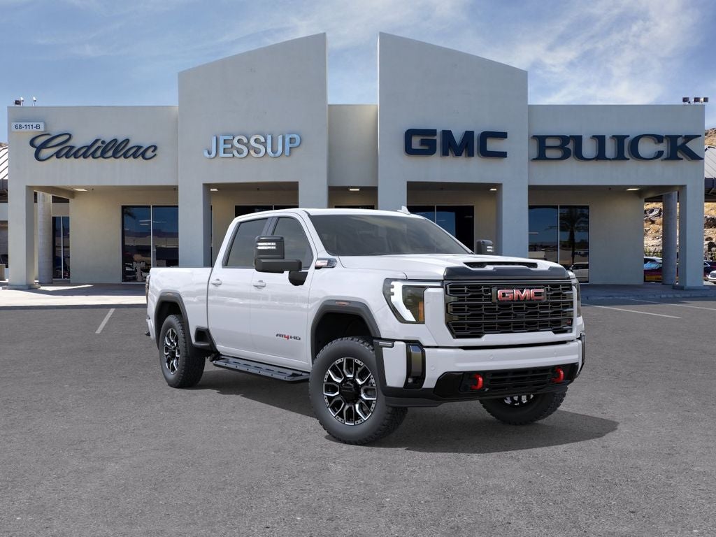 2026 GMC Sierra 2500 HD AT4 in Summit White — front three-quarter view