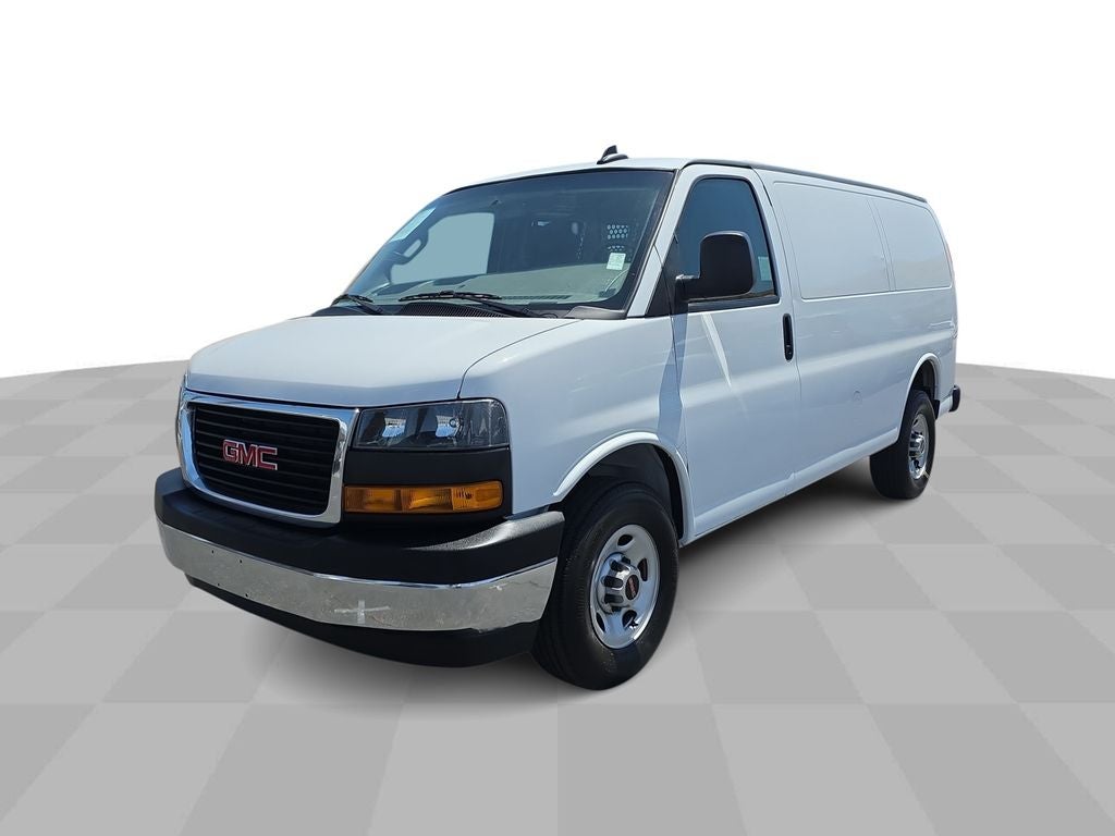 2024 GMC Savana Cargo 2500 Work Van in Summit White — front three-quarter view