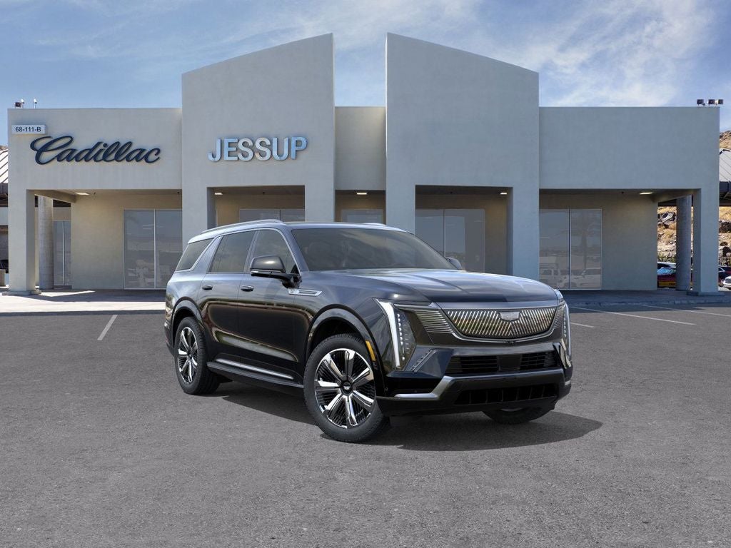 2026 Cadillac ESCALADE IQL Premium Luxury in Black Raven — front three-quarter view