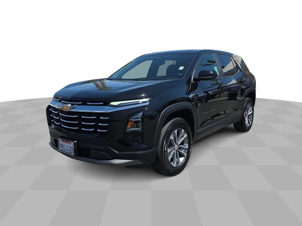2025 Chevrolet Equinox LT in Mosaic Black Metallic — front three-quarter view