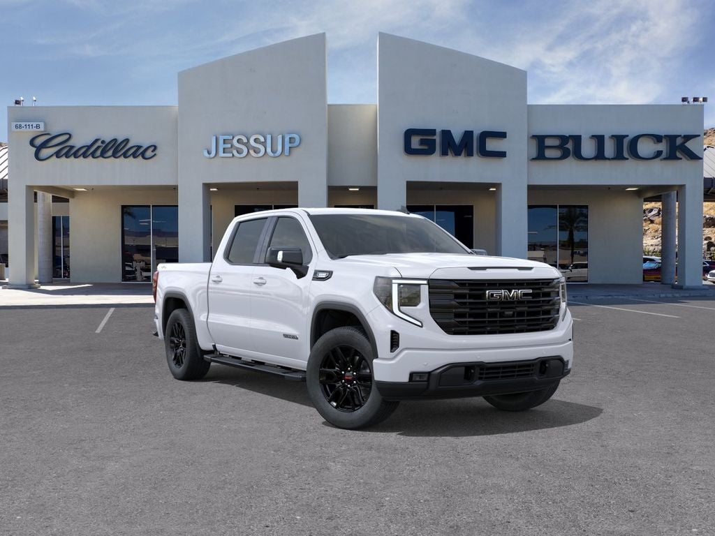 2026 GMC Sierra 1500 Elevation in Summit White — front three-quarter view