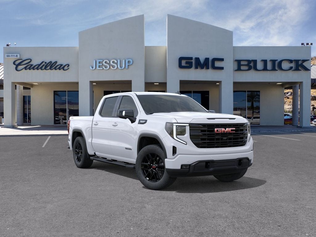 2026 GMC Sierra 1500 Elevation in Summit White — front three-quarter view