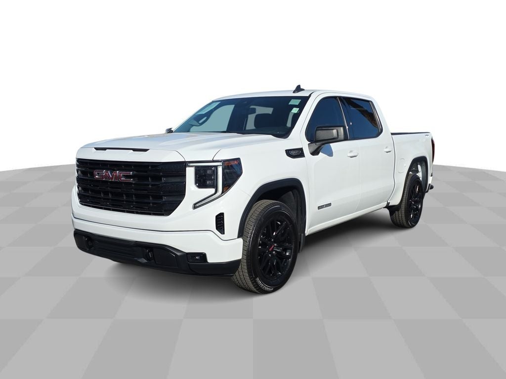 2024 GMC Sierra 1500 Elevation in Summit White — front three-quarter view