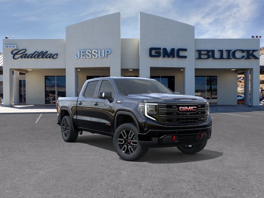 2026 GMC Sierra 1500 AT4 in Onyx Black — front three-quarter view