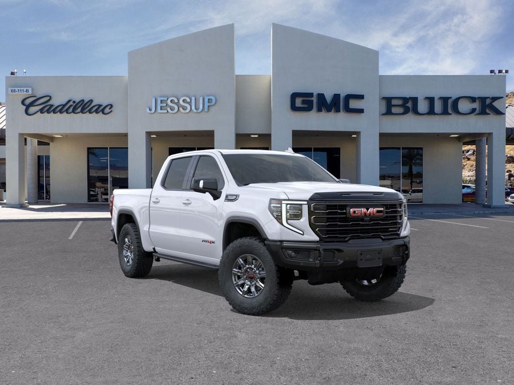 2026 GMC Sierra 1500 AT4X in Summit White — front three-quarter view