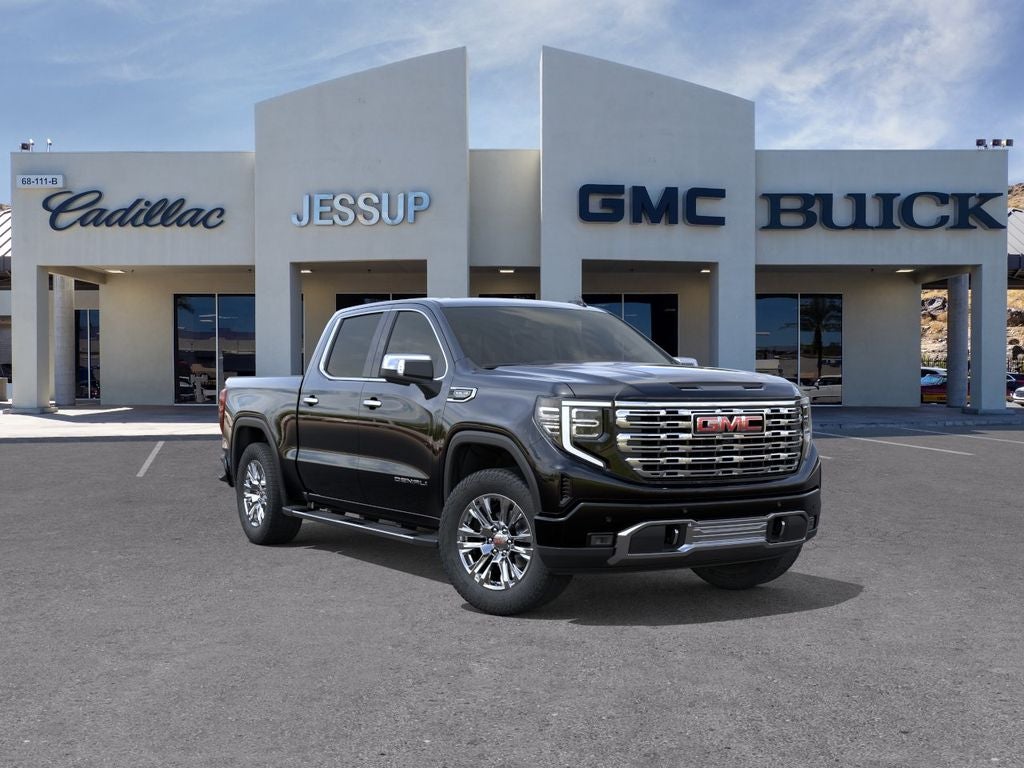 2026 GMC Sierra 1500 Denali in Onyx Black — front three-quarter view