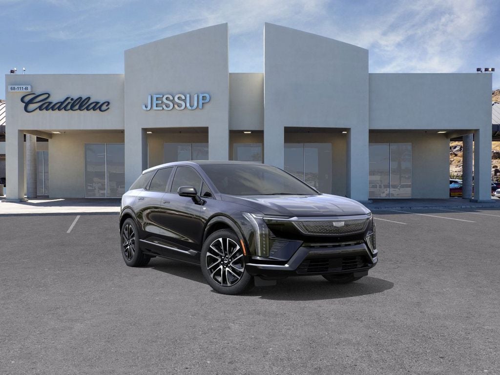 2026 Cadillac OPTIQ Premium Sport in Black Raven — front three-quarter view