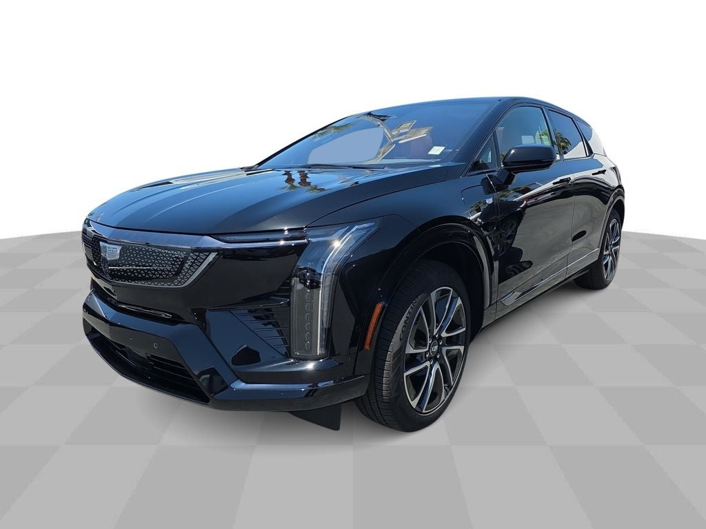 2026 Cadillac OPTIQ Premium Sport in Black Raven — front three-quarter view