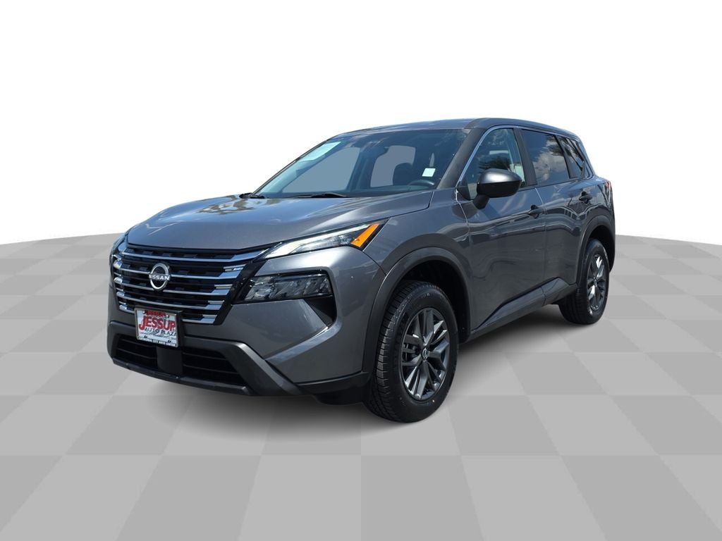 2024 Nissan Rogue S in Gun Metallic — front three-quarter view