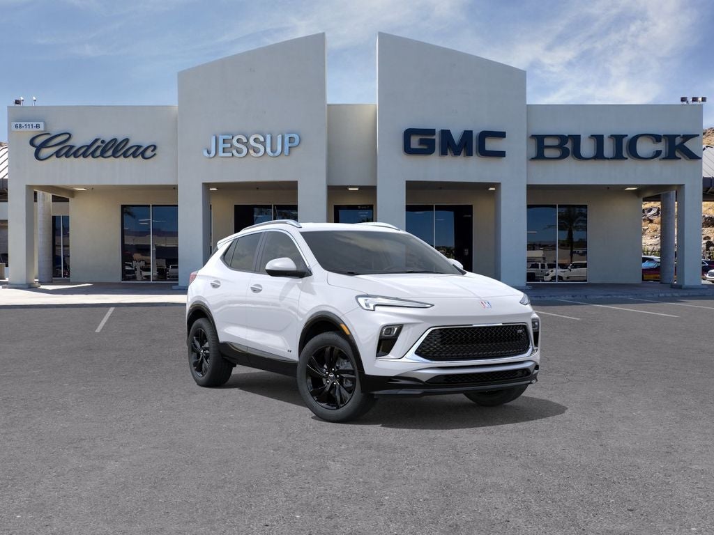 2026 Buick Encore GX Sport Touring in Summit White — front three-quarter view
