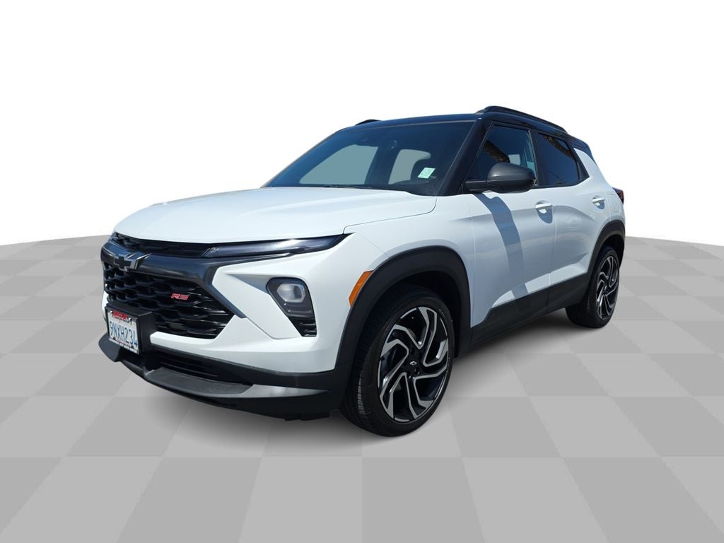 2024 Chevrolet Trailblazer RS in Summit White — front three-quarter view